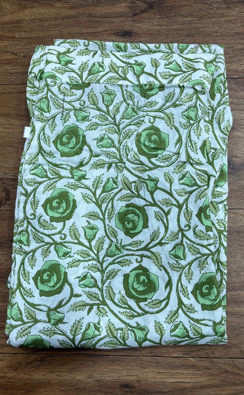 White/Green Garden Co-ord Set . Versatile Cotton Fabric. | Laces and Frills - Laces and Frills