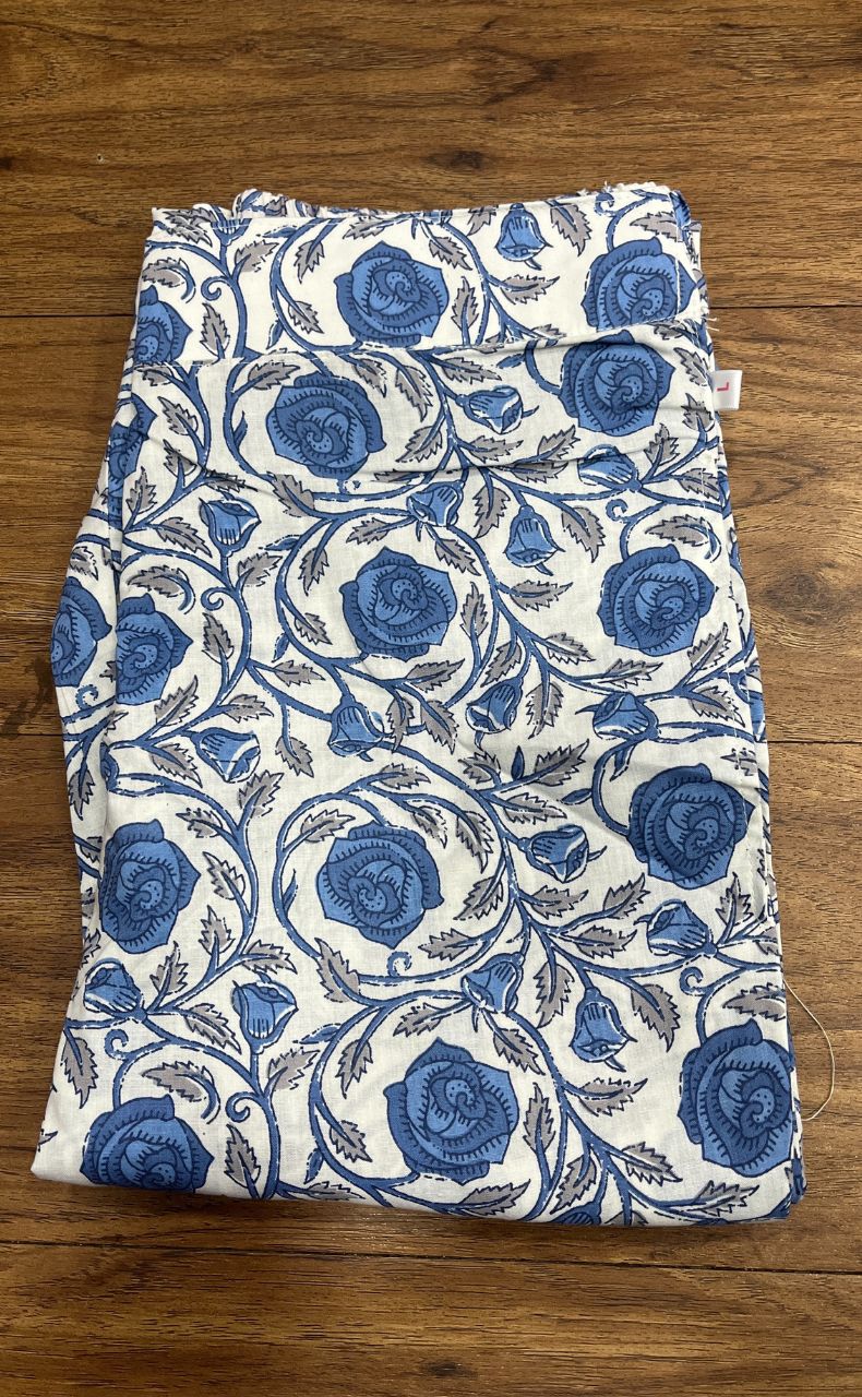 White/Blue Garden Co-ord Set . Versatile Cotton Fabric. | Laces and Frills - Laces and Frills