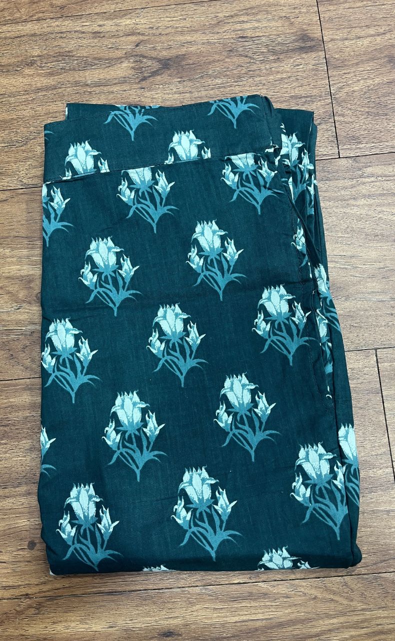 Green Flora Co-ord Set . Versatile Cotton Fabric. | Laces and Frills - Laces and Frills