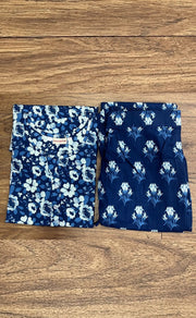 Blue Flora Co-ord Set . Versatile Cotton Fabric. | Laces and Frills - Laces and Frills