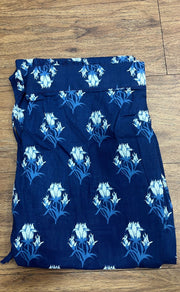Blue Flora Co-ord Set . Versatile Cotton Fabric. | Laces and Frills - Laces and Frills