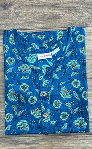 Teal Green Floral Co-ord Set . Versatile Cotton Fabric. | Laces and Frills - Laces and Frills