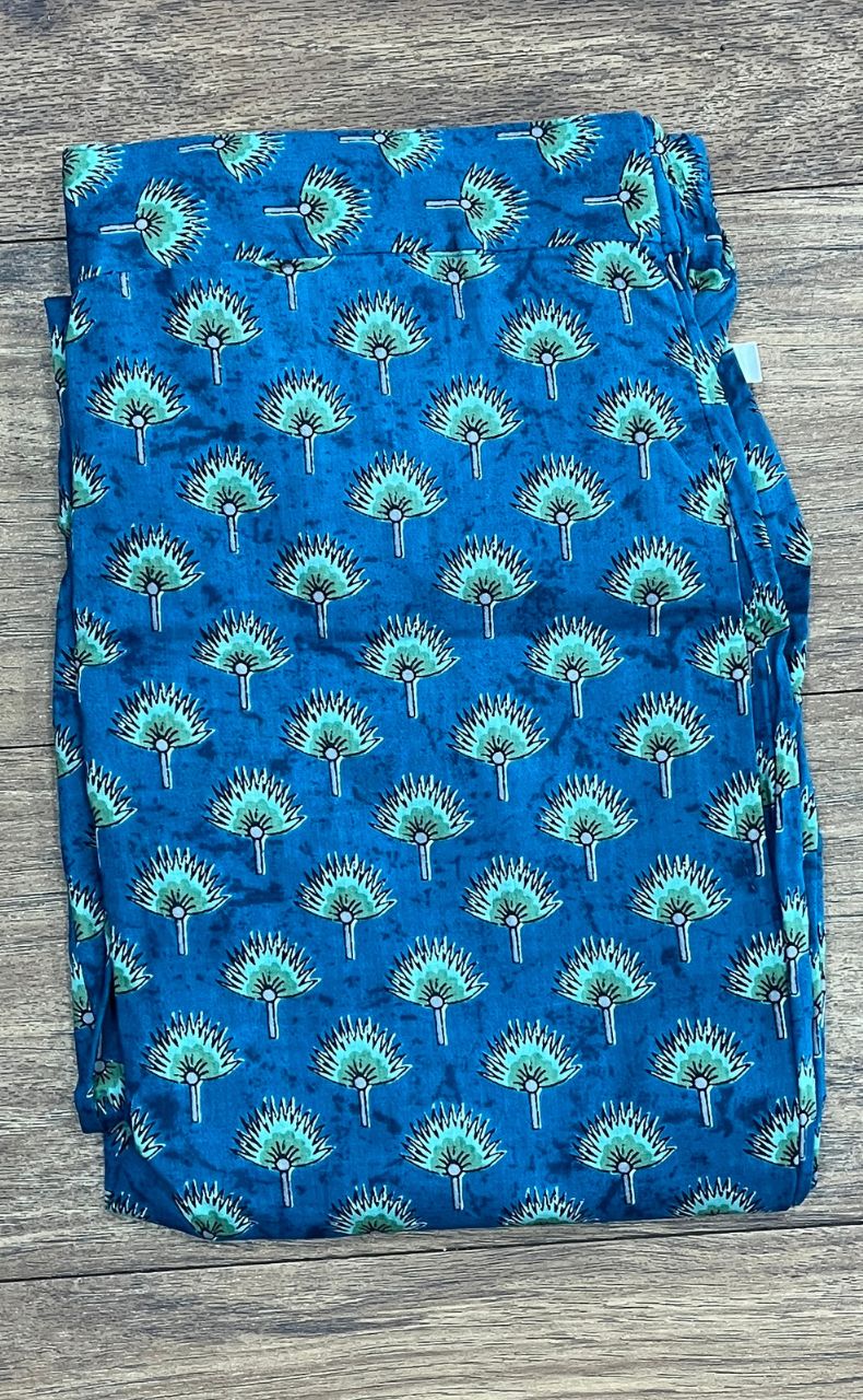 Teal Green Floral Co-ord Set . Versatile Cotton Fabric. | Laces and Frills - Laces and Frills