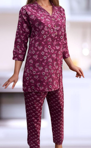 Hot Pink Floral Co-ord Set . Versatile Cotton Fabric. | Laces and Frills - Laces and Frills