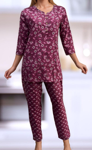 Hot Pink Floral Co-ord Set . Versatile Cotton Fabric. | Laces and Frills - Laces and Frills