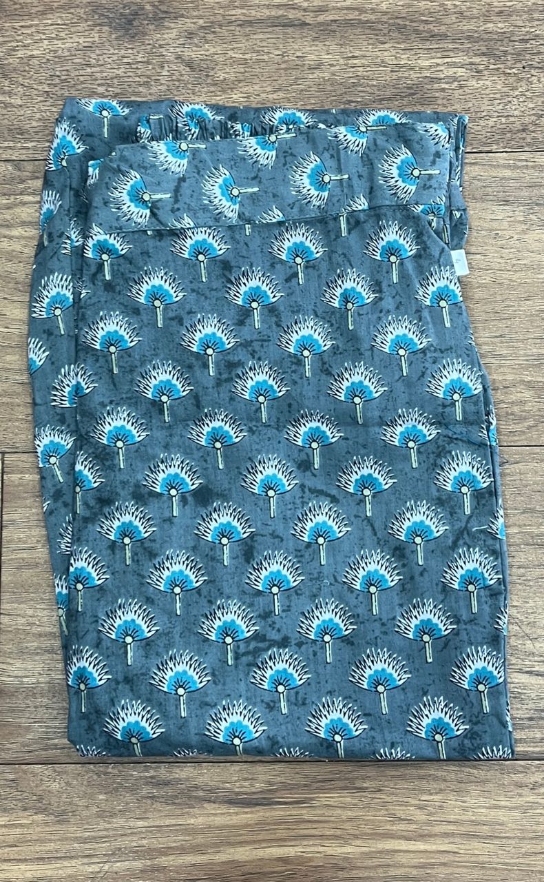 Grey Floral Co-ord Set . Versatile Cotton Fabric. | Laces and Frills - Laces and Frills