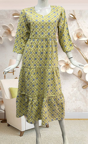 Yellow Garden Pure Cotton Feeding Nursing Nighty . Pure Durable Cotton | Laces and Frills - Laces and Frills