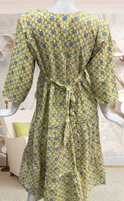 Yellow Garden Pure Cotton Feeding Nursing Nighty . Pure Durable Cotton | Laces and Frills - Laces and Frills