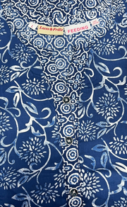 Indigo Blue Garden Pure Cotton Feeding Nursing Nighty . Pure Durable Cotton | Laces and Frills - Laces and Frills