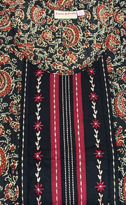 Black Floral Garden Pure Cotton Nighty. Pure Durable Cotton | Laces and Frills - Laces and Frills