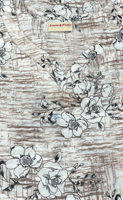 Brown Floral Chiffon Nighty. Delicate Chiffon | Laces and Frills