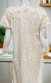 Peach Boutique Cotton Nighty . Pure Durable Cotton | Laces and Frills