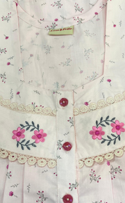 Peach Boutique Cotton Nighty . Pure Durable Cotton | Laces and Frills - Laces and Frills