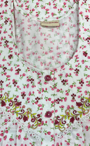 White/Pink Boutique Cotton Nighty . Pure Durable Cotton | Laces and Frills - Laces and Frills