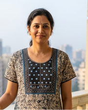 Blue Kalamkari Pure Cotton Nighty. Pure Durable Cotton | Laces and Frills - Laces and Frills