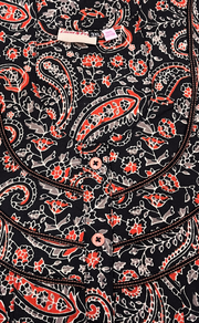 Black Paisley Print Pure Cotton Nighty. Pure Durable Cotton | Laces and Frills