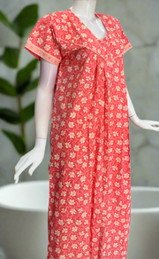 Peach Garden Pure Cotton Nighty. Pure Durable Cotton | Laces and Frills