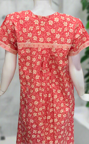 Peach Garden Pure Cotton Nighty. Pure Durable Cotton | Laces and Frills
