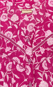 Pink Flora Pure Cotton Nighty. Pure Durable Cotton | Laces and Frills