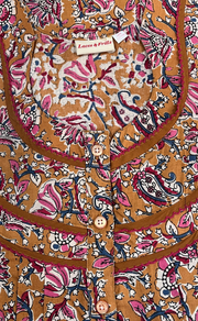 Mustard Kalamkari Pure Cotton Nighty. Pure Durable Cotton | Laces and Frills