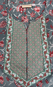 Light Green Garden Pure Cotton Nighty. Pure Durable Cotton | Laces and Frills