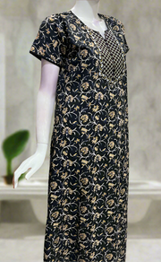 Black Garden Pure Cotton Nighty. Pure Durable Cotton | Laces and Frills