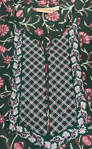 Bottle Green Garden Pure Cotton Nighty. Pure Durable Cotton | Laces and Frills