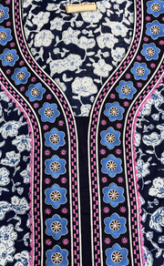 Blue Flora Pure Cotton Nighty. Pure Durable Cotton | Laces and Frills