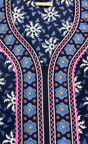 Blue Flora Pure Cotton Nighty. Pure Durable Cotton | Laces and Frills