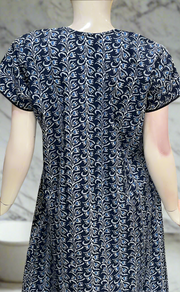 Blue Flora Pure Cotton Nighty. Pure Durable Cotton | Laces and Frills