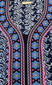 Blue Flora Pure Cotton Nighty. Pure Durable Cotton | Laces and Frills