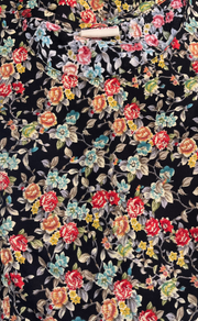 Black Garden Rayon Feeding Nursing Nighty. Flowy Rayon Fabric | Laces and Frills