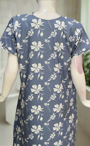 Blue Floral Spun Nighty. Flowy Spun Fabric | Laces and Frills