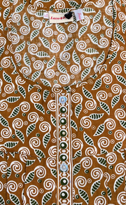 Mustard Jaipura Full Open Pure Cotton Nighty. Pure Cotton | Laces and Frills