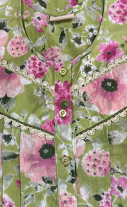 Green Garden Pure Cotton Nighty. Pure Durable Cotton | Laces and Frills