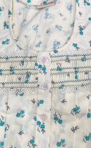 Light Yellow Boutique Cotton Nighty . Pure Durable Cotton | Laces and Frills