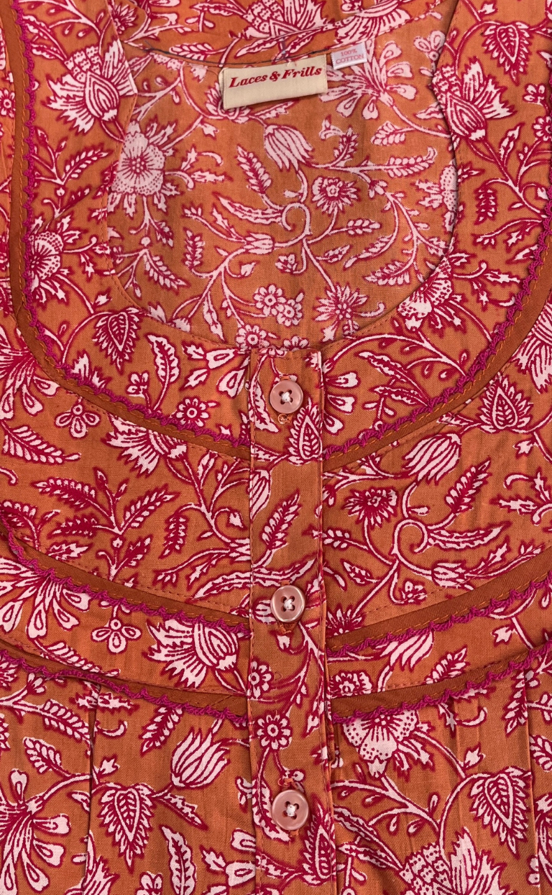 Mustard Garden Pure Cotton Nighty. Pure Durable Cotton | Laces and Frills