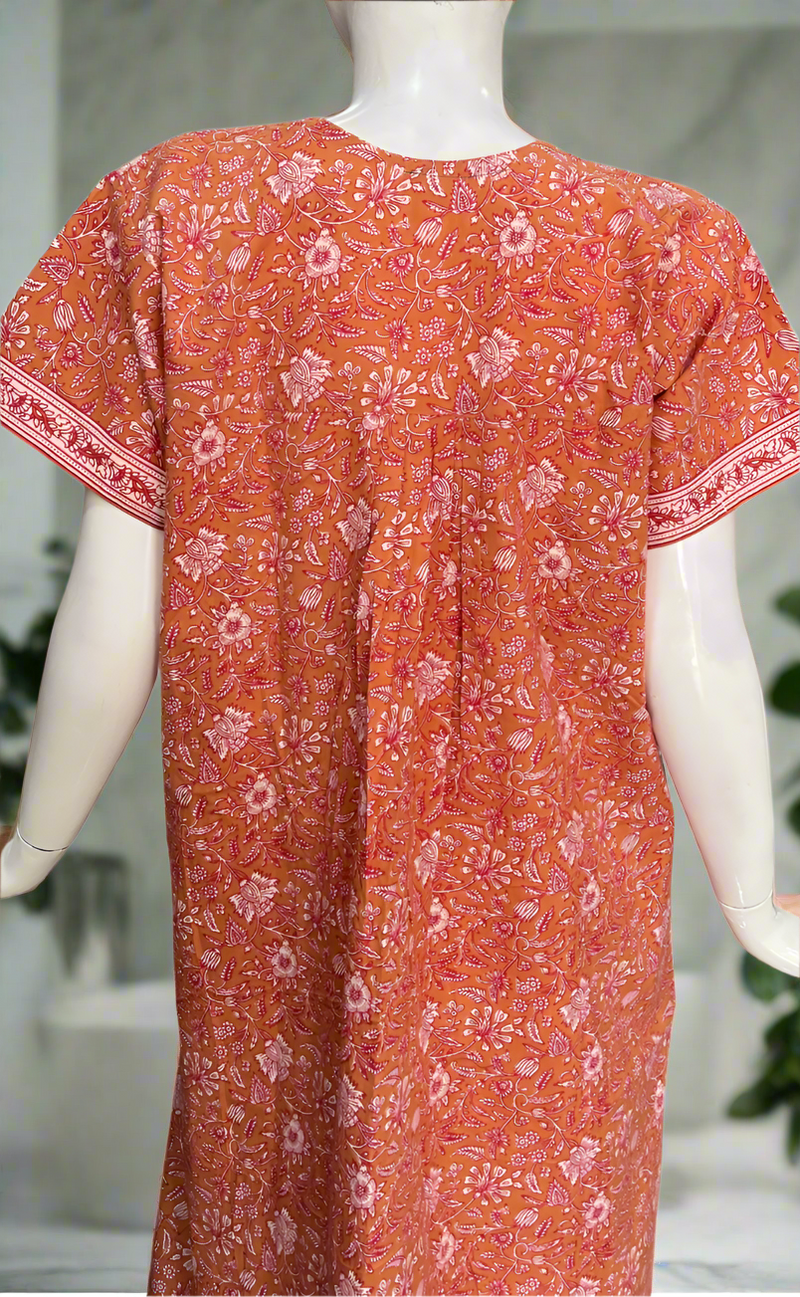 Mustard Garden Pure Cotton Nighty. Pure Durable Cotton | Laces and Frills