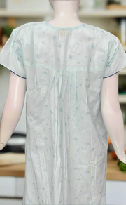 Light Blue Garden Boutique Cotton Nighty . Pure Durable Cotton | Laces and Frills