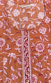 Yellow Garden Full Open Pure Cotton Nighty. Pure Cotton | Laces and Frills