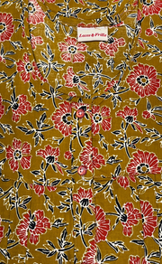 Mustard Garden Full Open Pure Cotton Nighty. Pure Cotton | Laces and Frills