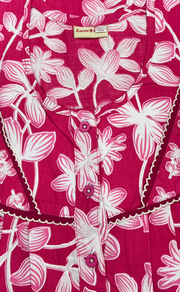 Pink Garden Pure Cotton Nighty. Pure Durable Cotton | Laces and Frills - Laces and Frills
