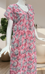 Lemonade Pink Chiffon Nighty. Delicate Chiffon | Laces and Frills - Laces and Frills