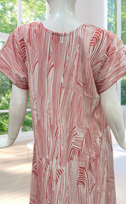 White/Pink Stripes Chiffon Nighty. Delicate Chiffon | Laces and Frills - Laces and Frills