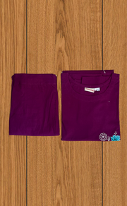 Purple Floral Kurti Co-ord Set . Versatile Cotton Fabric. | Laces and Frills - Laces and Frills