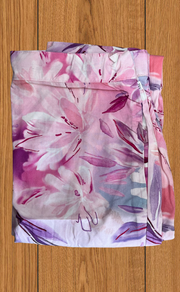 Pink/Purple Garden Kurti Co-ord Set . Flowy Rayon Fabric. | Laces and Frills - Laces and Frills