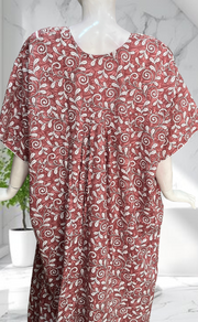 Peach Garden Soft Cotton Nighty. Soft Breathable Fabric | Laces and Frills