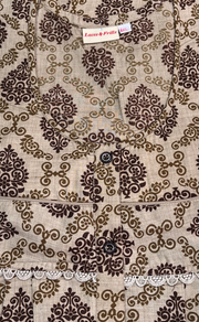 Beige/Brown Garden Soft Cotton Nighty. Soft Breathable Fabric | Laces and Frills