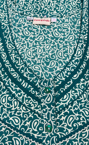 Sea Green Garden Pure Cotton Nighty. Pure Durable Cotton | Laces and Frills