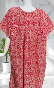 Red Garden Pure Cotton Nighty. Pure Durable Cotton | Laces and Frills